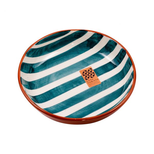 Keramikschale mittel | bold stripes teal