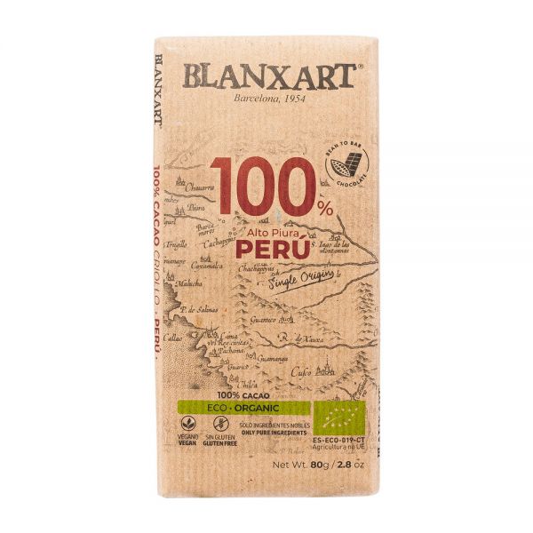Blanxart Schokolade | Peru 100% | ohne Zuckerzusatz [BIO]