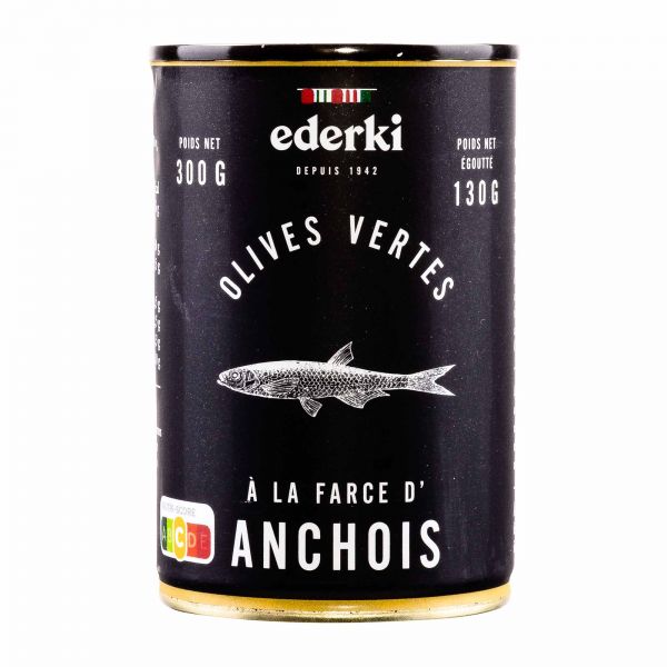 Ederki | grüne Oliven mit Anchovis | 300g