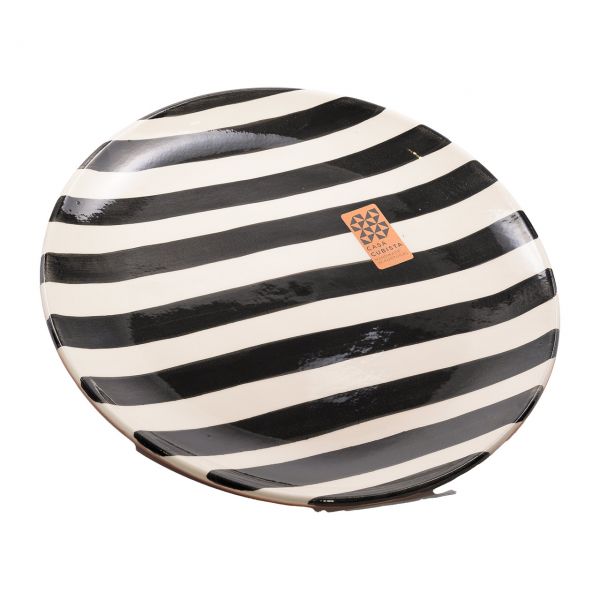 Casa Cubista | Teller klein | bold stripes black