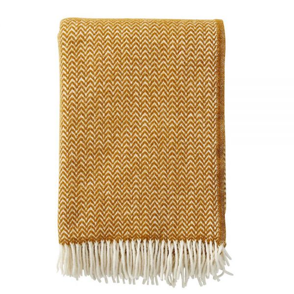 Klippan | Wolldecke Chevron | caramel | eco wool