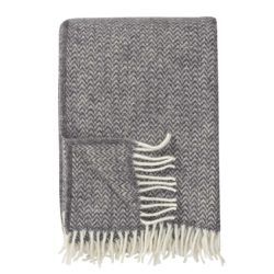 Klippan | Wolldecke Chevron | grey | eco wool