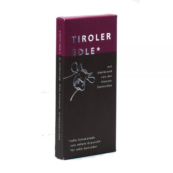 Tiroler Edle Sale | Schokolade mit Edelbrand von der Stanzer Zwetschke