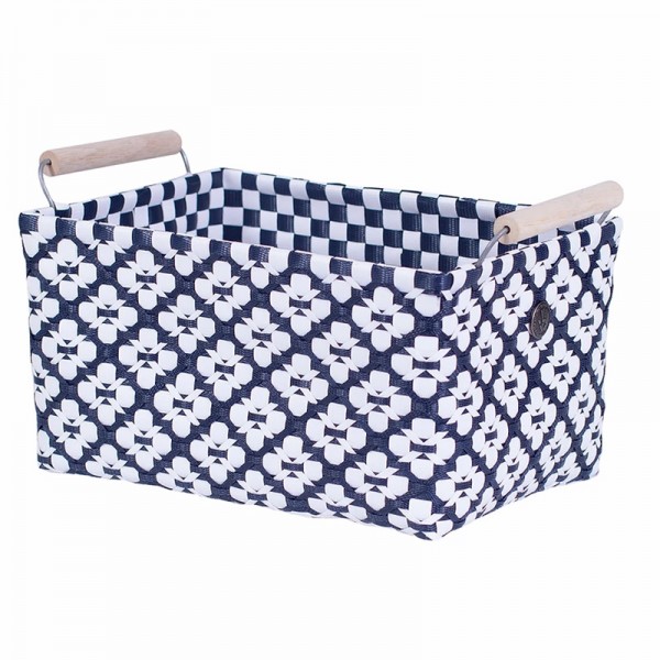 Handed By Korb | Motif mit Griff | navy m