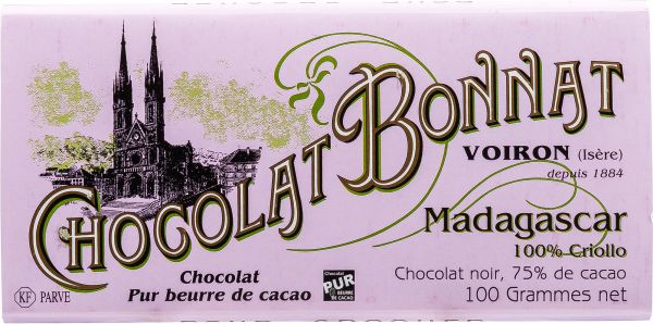 Bonnat Schokolade | Madagaskar 100% Criollo | 75% Kakaoanteil