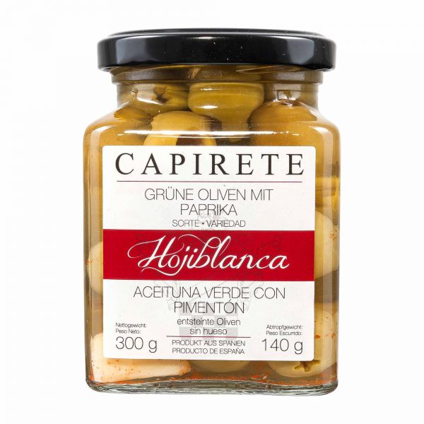 Capirete | Hojiblanca Oliven mit Paprika | 300g