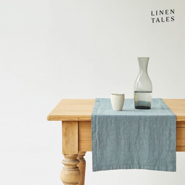 Linen Tales | Leinen Tischläufer | Blue Fog